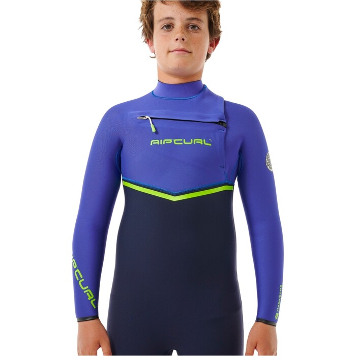 2024 Rip Curl Junior Flashbomb 5/3mm Chest Zip Wetsuit 13ABFS - Wild Berry